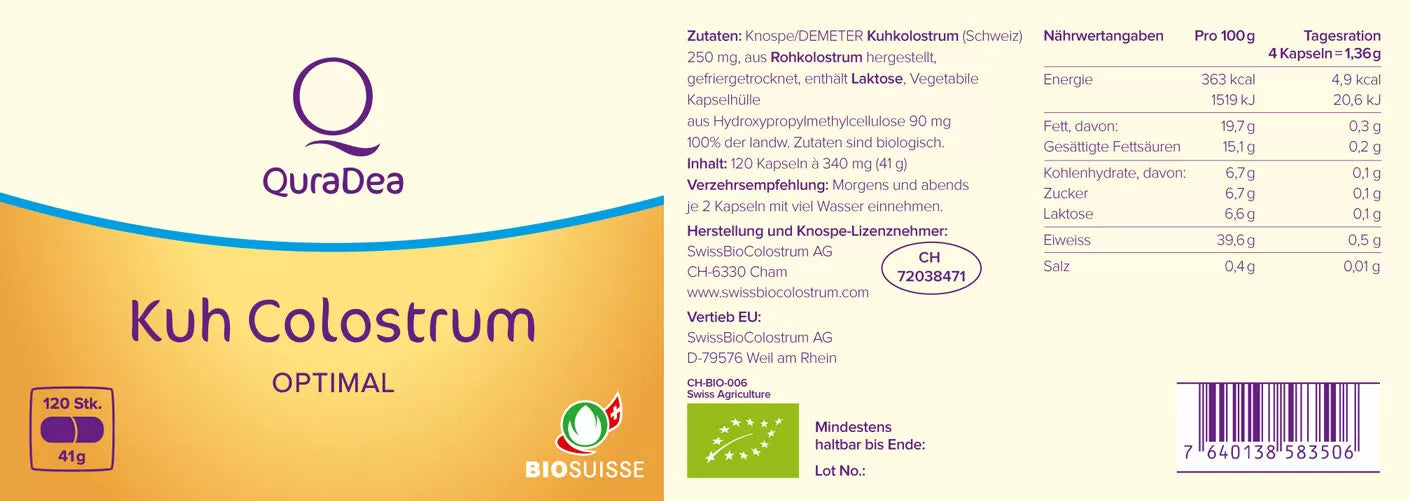 Bio Kuh Colostrum Optimal Kapseln 120