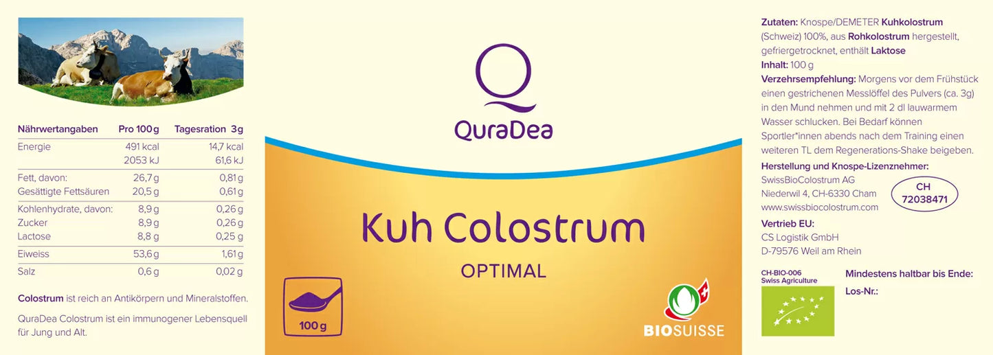 Demeter Kuh Colostrum Optimal Pulver