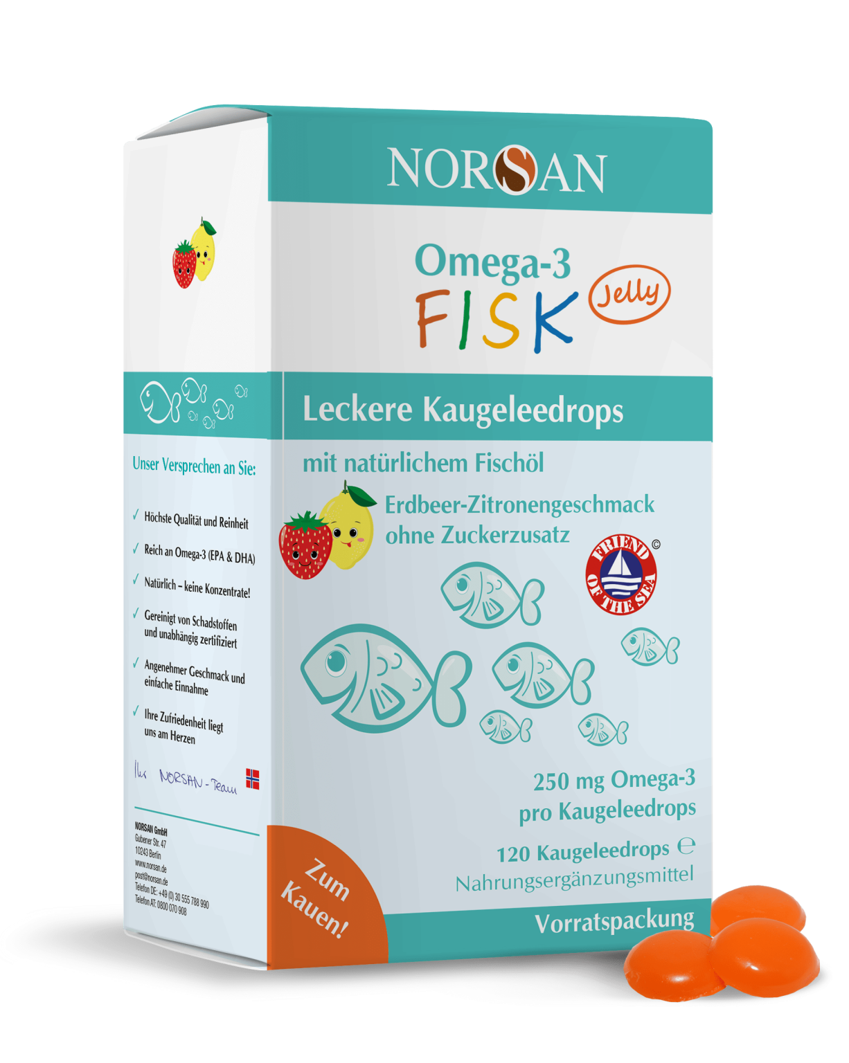 Norsan Omega-3 FISK Jelly à 120Stk.