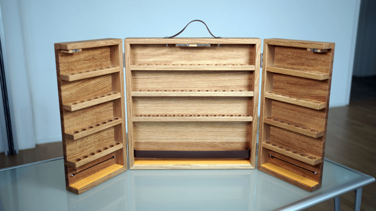 Exklusiver Aroma-Holzkoffer aus Schweizer Eichenholz massiv